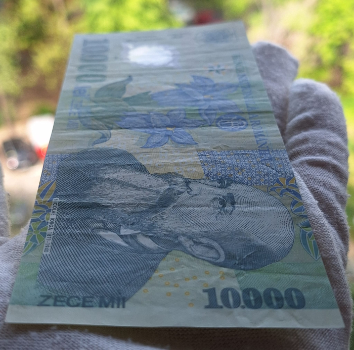 Romania, 10000 Lei 2000, semnatura Isarescu, circulata, seria 015B5476209 [4]