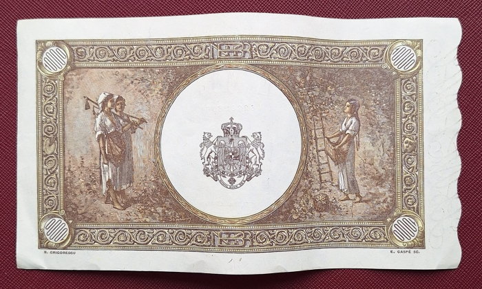 Romania, 10000 lei Mai 1946, seria 0807/O.2492/62289807, stare buna [2]