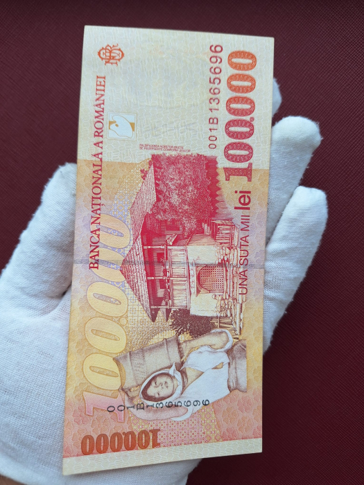 Romania, 100000 lei 1998, seria 001B1365696, UNC- [5]