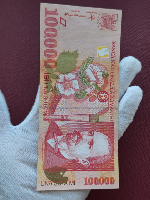 Romania, 100000 lei 1998, seria 005C0268205, circulata [4]