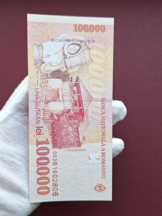 Romania, 100000 lei 1998, seria 003B1602806, necirculata [8]