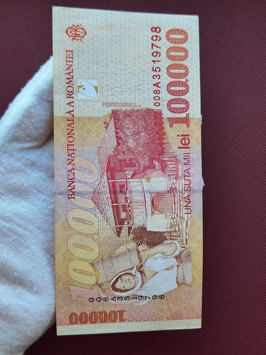 Romania, 100000 lei 1998, seria 008A3519798, circulata [5]