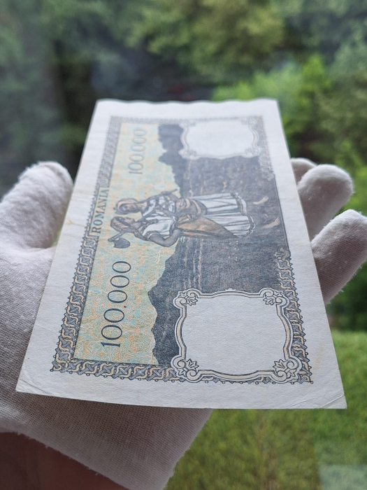 Romania, 100000 lei 1 aprilie 1946, seria N/1 0849653, stare buna [6]
