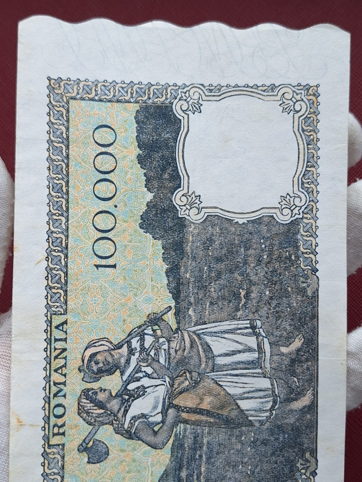 Romania, 100000 lei 1 aprilie 1946, seria N/1 0849653, stare buna [9]