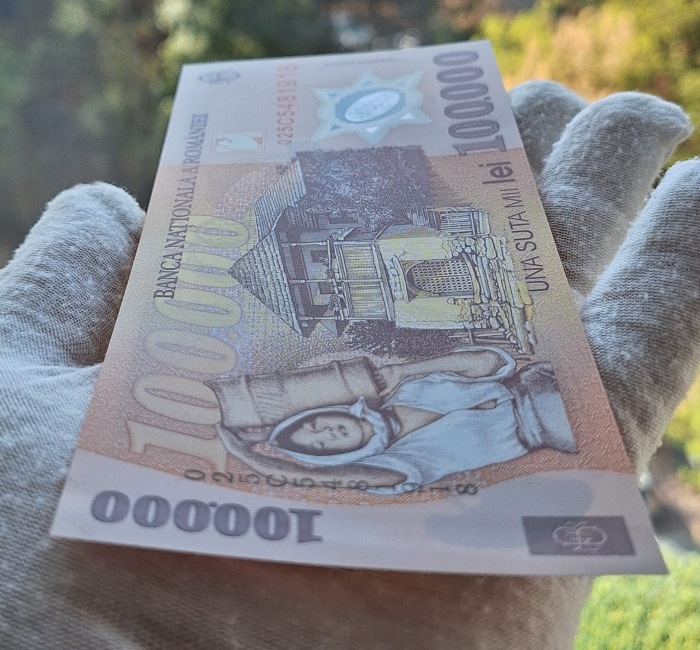 Romania, 100000 lei 2001, seria 025C5481918, UNC [5]