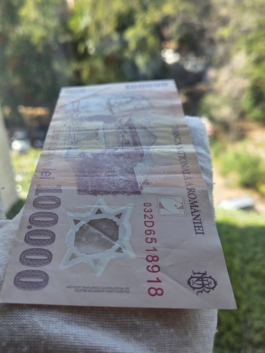 Romania, 100000 lei 2001, seria 032D6518918, circulata, stare buna [4]