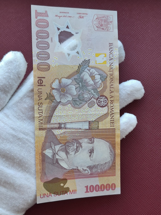 Romania, 100000 lei 2001, seria 034D5964825, circulata [6]