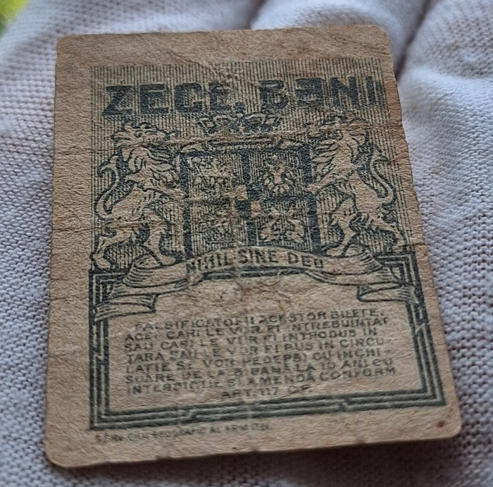 Romania 1917 - 10 Bani Regele Ferdinand, circulata [6]