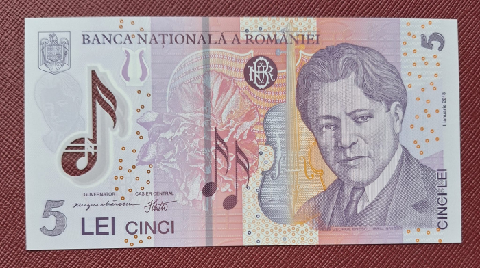 Romania 5 lei 2023, polimer, necirculata [2]