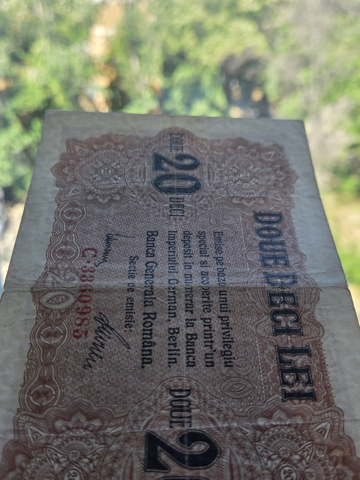 Romania 20 Lei 1917 B.G.R, Ocupatia Germana, circulata, stare buna [5]