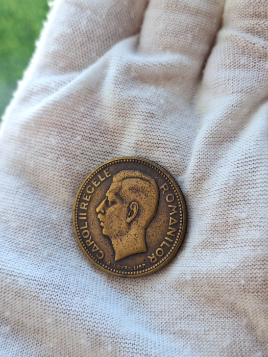 Romania, 20 lei 1930 monetaria Heaton, Regele Carol II [4]