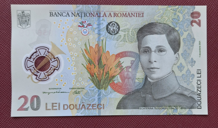Romania 20 lei 2025, polimer, necirculata, prefix 258E [2]