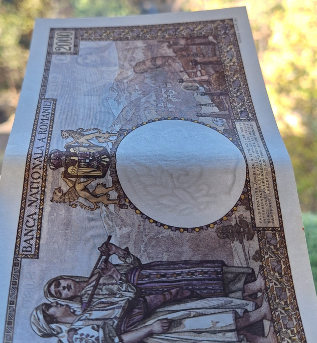 Romania, 2000 lei 1941, seria S.0803/0618/20067618, aproape necirculata [8]