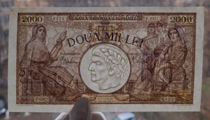 Romania, 2000 lei 1941, seria F.0302/0424/07530424, UNC- [4]