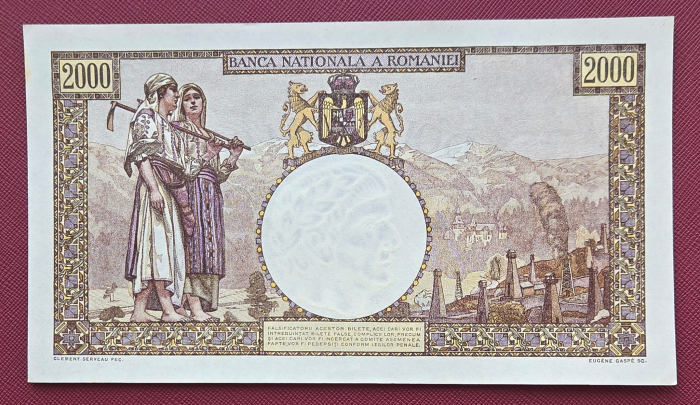 Romania, 2000 lei 1941, seria A.1309/0561/32700561, UNC- [2]
