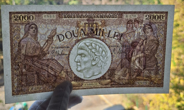Romania, 2000 lei 1941, seria B.1270/0869/31726869, aproape necirculata [3]