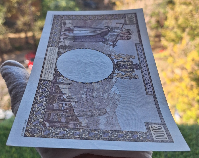 Romania, 2000 lei 1941, seria B.1270/0870/31726870, aproape necirculata [6]