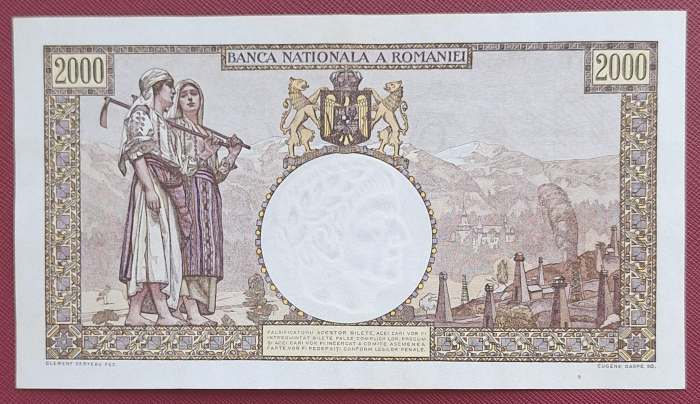 Romania, 2000 lei 1941, seria M.0003/0896/00062895, UNC- [2]