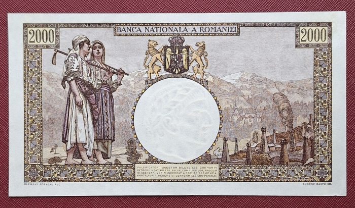 Romania, 2000 lei 1941, seria W.0265/0811/06624811, UNC- [2]