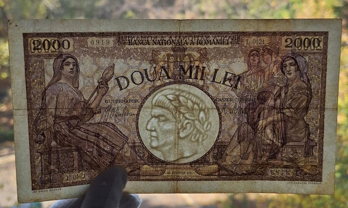 Romania, 2000 lei 1941, seria L.0121/0919/03011919, circulata [3]