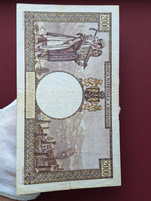 Romania, 2000 lei 1941, seria T.005/0190/00118190, circulata [6]