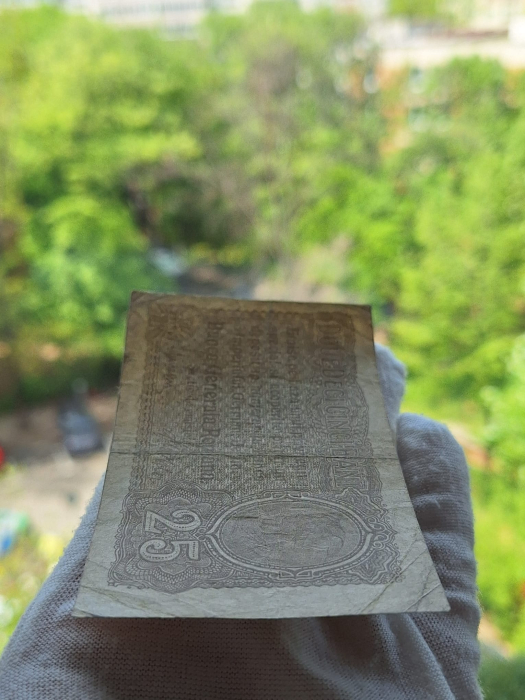 Romania 25 Bani 1917 B.G.R, Ocupatia Germana, seria F.2477296, circulata [4]