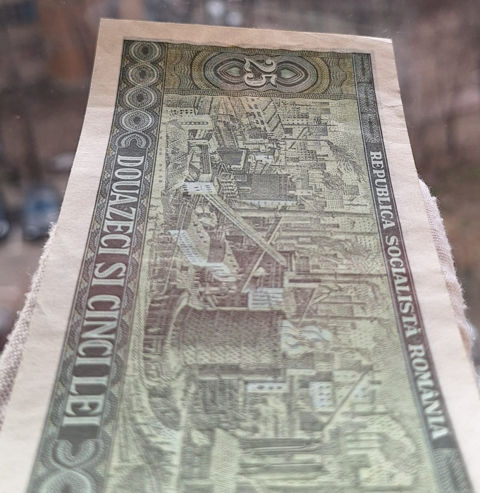 Romania 25 lei 1966, seria B.0120/516592, circulata [4]