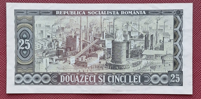 Romania 25 lei 1966, seria E.0026/546774, circulata, stare buna [2]