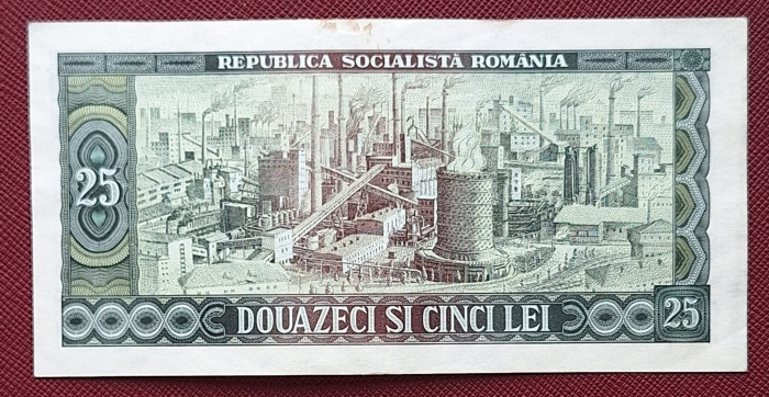 Romania 25 lei 1966, seria G.0004/500235, circulata [2]