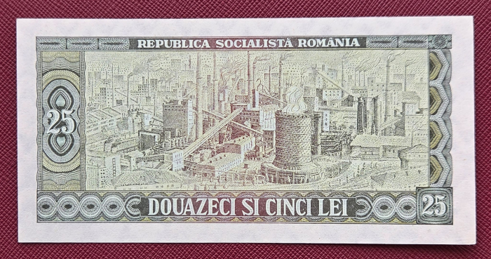 Romania 25 lei 1966, seria G.0109/316864, UNC- [2]