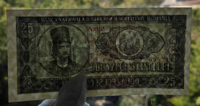 Romania 25 lei 1966, seria A.0102/935711, UNC- [3]