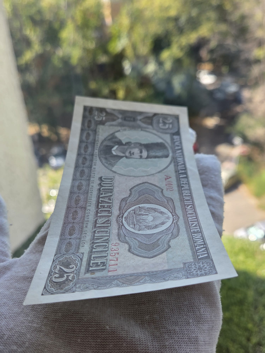 Romania 25 lei 1966, seria A.0102/935711, UNC- [6]