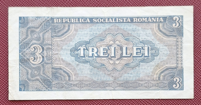 Romania 3 lei 1966, seria C.0005/727562, circulata [2]