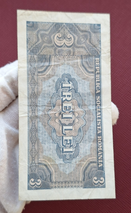 Romania 3 lei 1966, seria C.0005/727562, circulata [7]