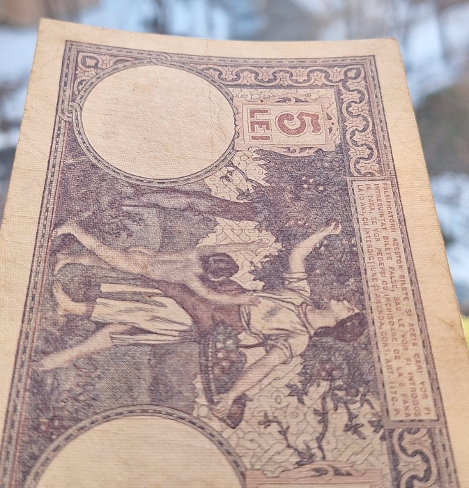 Romania bancnota 5 lei 1928, circulata [4]