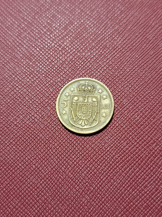 Romania, 5 lei 1930 monetaria King's Norton (KN) , Regele Mihai I copil [2]