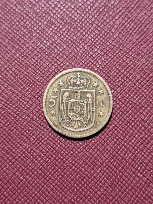 Romania, 5 lei 1930 monetaria Paris , Regele Mihai I copil [2]