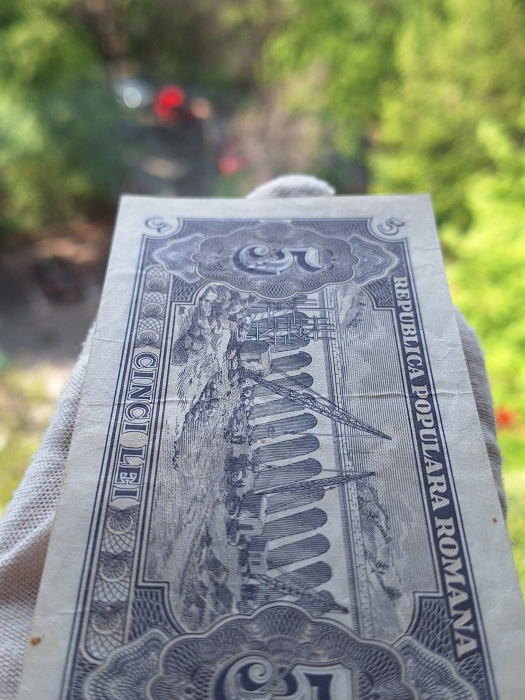 Romania, 5 lei 1952, seria b 44 / 459690, circulata, stare buna [6]