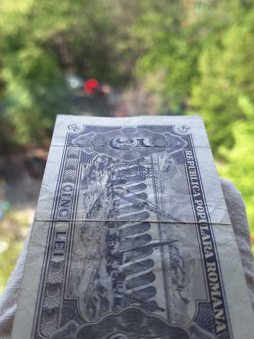 Romania, 5 lei 1952, seria r 32 / 017037, circulata, stare buna [5]