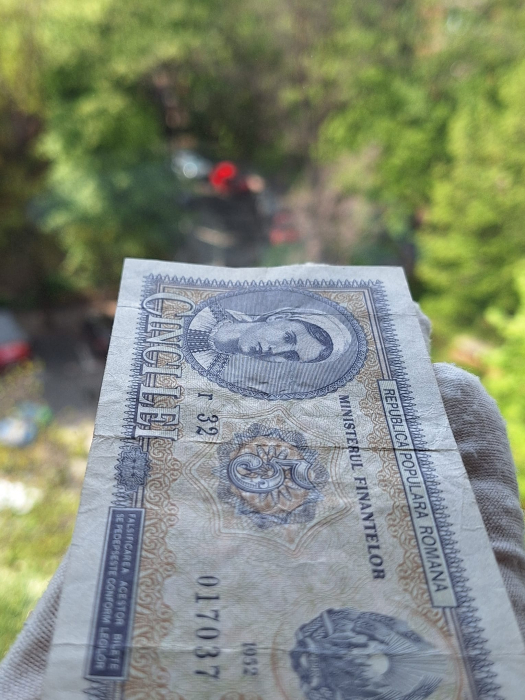 Romania, 5 lei 1952, seria r 32 / 017037, circulata, stare buna [7]