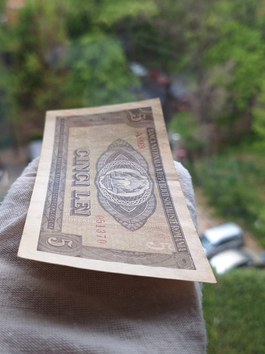 Romania 5 lei 1966, seria A.0169/051370, circulata, stare buna [6]