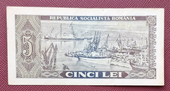 Romania 5 lei 1966, seria A.0169/051363, circulata [2]