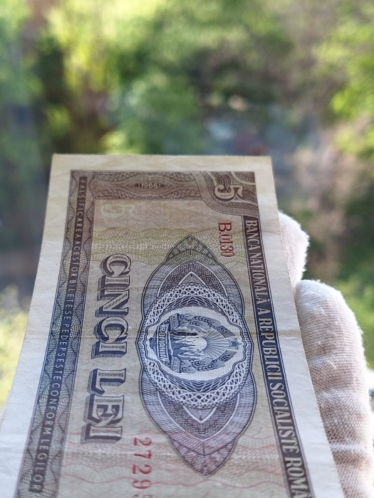 Romania 5 lei 1966, seria B.0130/272954, circulata [7]