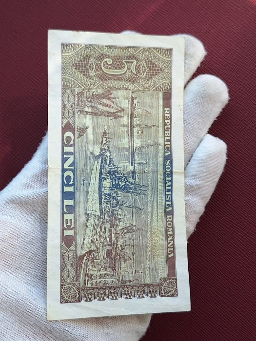 Romania 5 lei 1966, seria B.0130/272954, circulata [3]