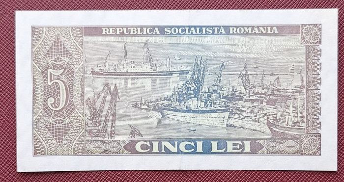 Romania 5 lei 1966, seria B.0088/986613, aproape necirculata [2]