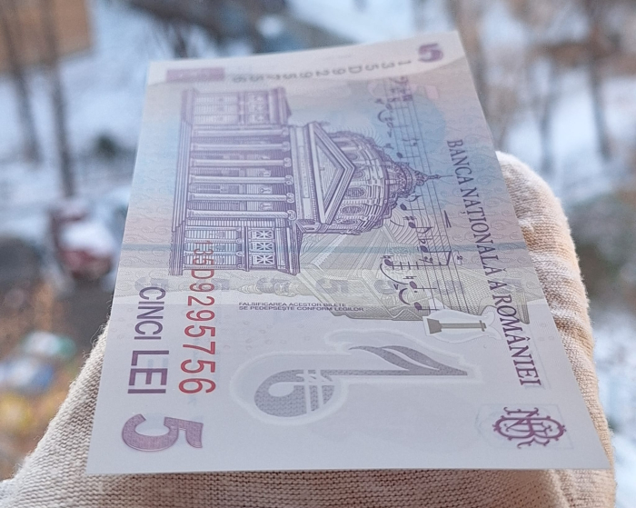 Romania 5 lei 2013, seria 135D9295756, UNC- [4]