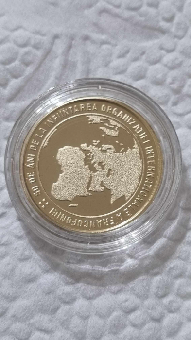 Romania, 50 bani proof, Organizatia Francofonia [2]