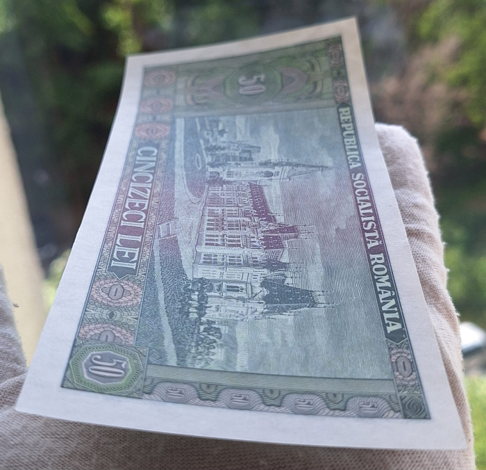 Romania 50 lei 1966, seria A.0064/127689, UNC [5]