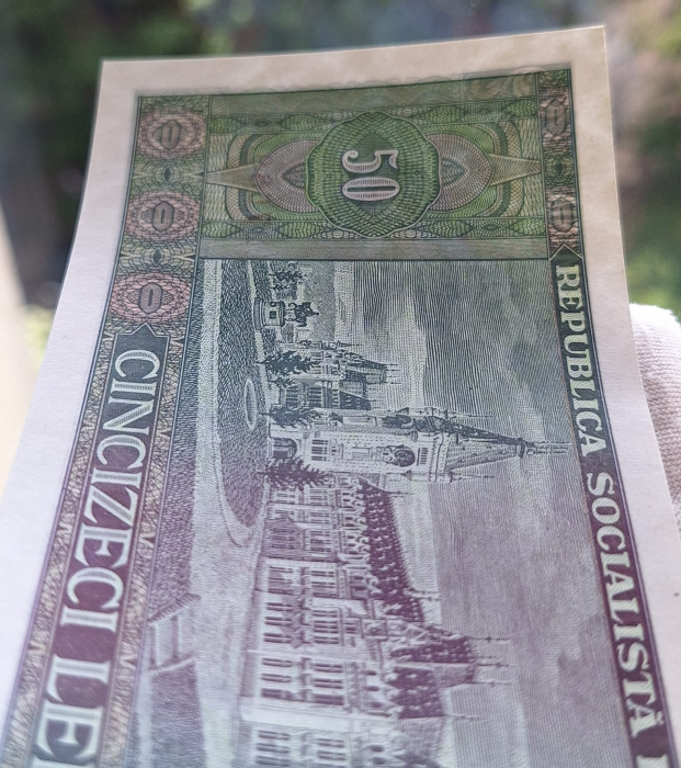 Romania 50 lei 1966, seria A.0064/127689, UNC [4]