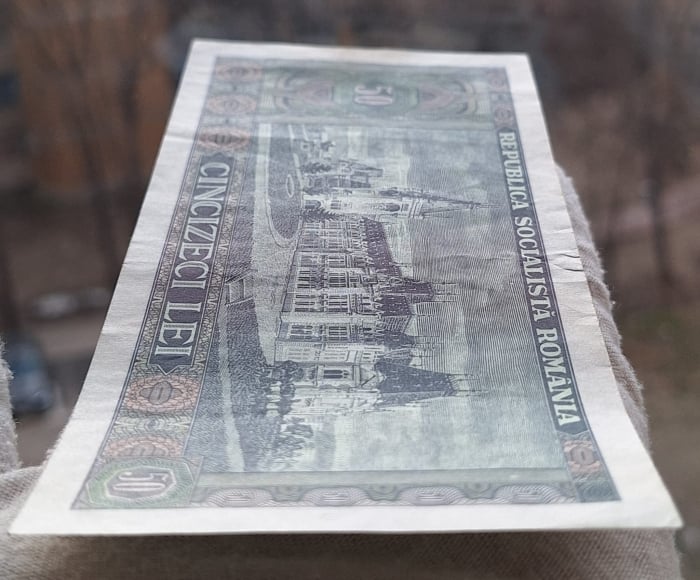 Romania 50 lei 1966, seria B.0036/618409, aproape necirculata [5]